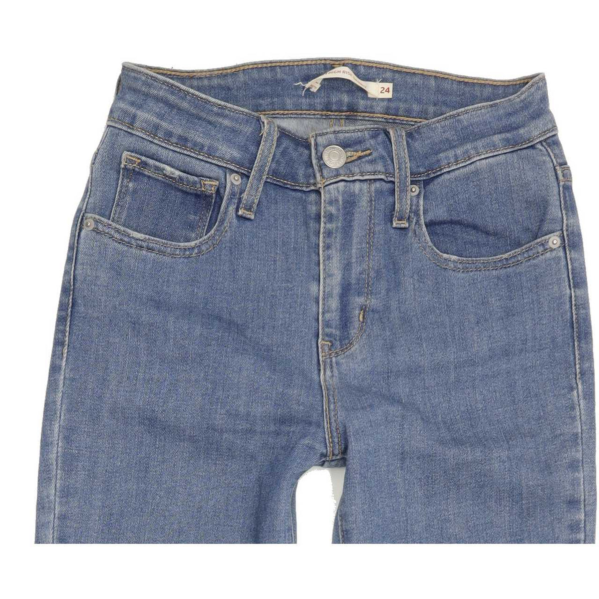 Levi's 721 High Rise Women Blue Skinny Stretch Jeans W24 L30