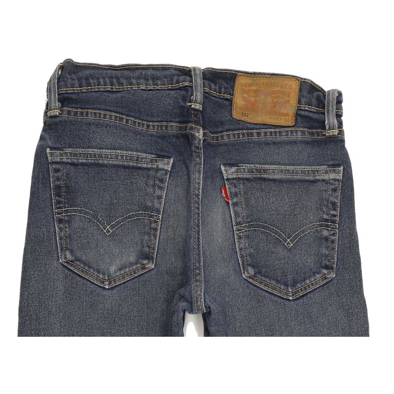 Levi's 522 Men Blue Tapered Slim Stretch Jeans W28 L30