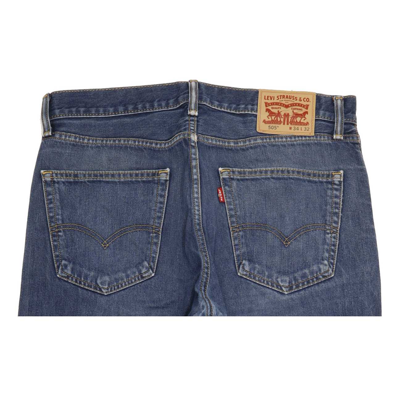 Levi's 505 Men Blue Straight Regular Jeans W34 L31