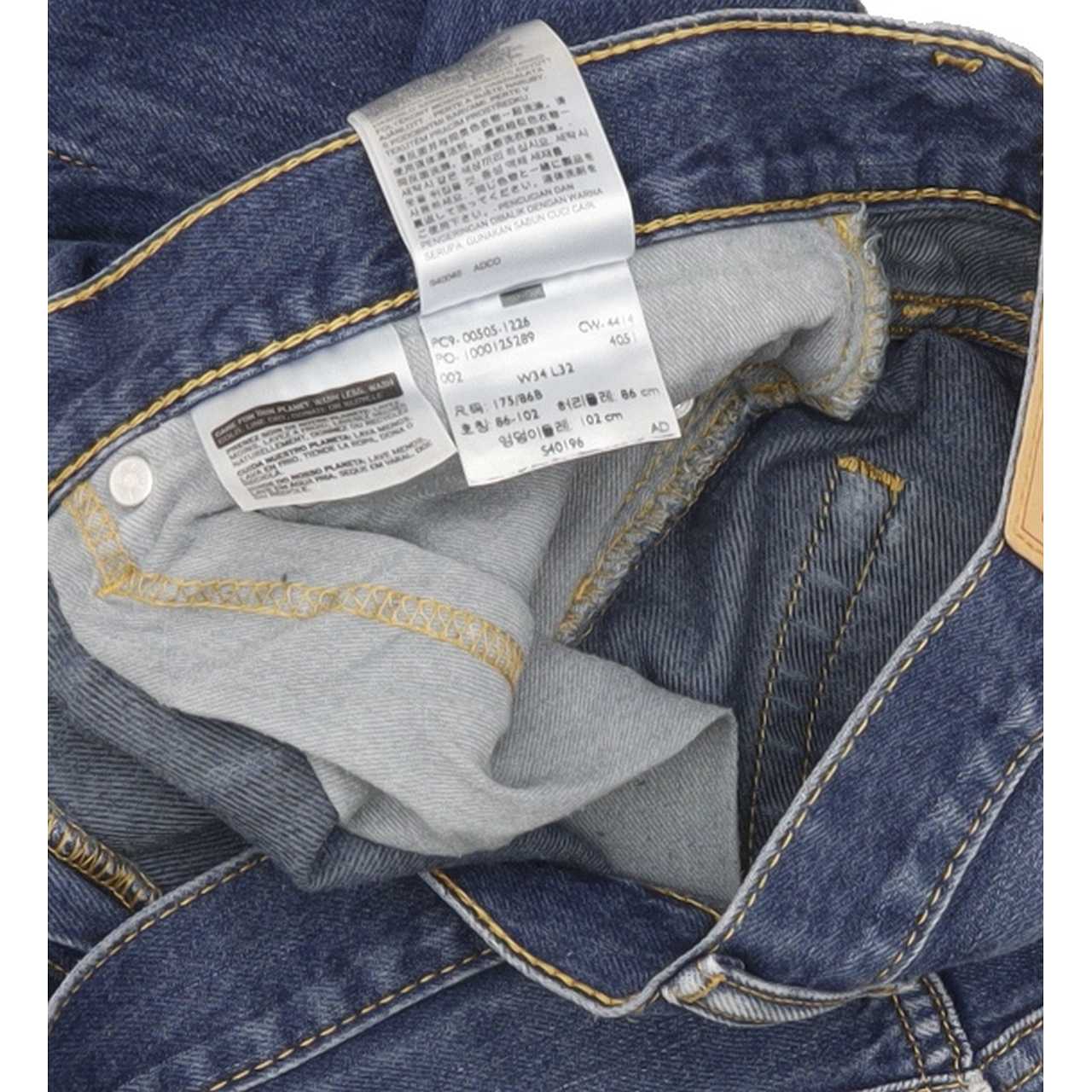 Levi's 505 Men Blue Straight Regular Jeans W34 L31