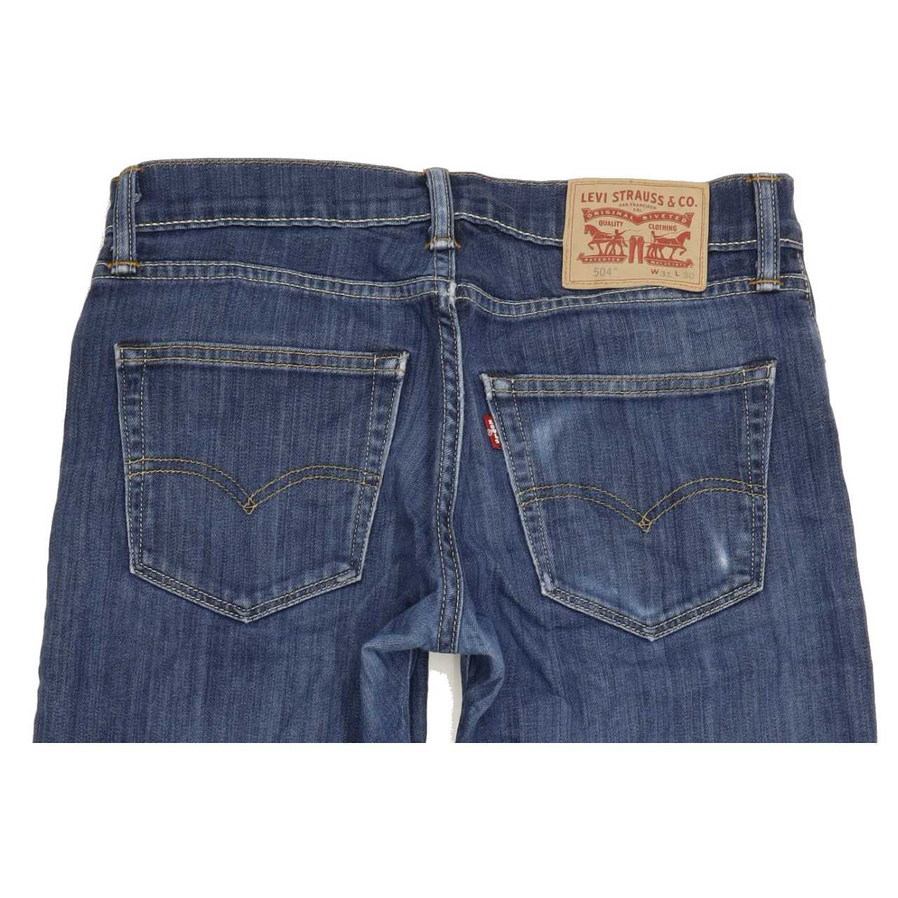 Levi's 504 Men Blue Straight Regular Stretch Jeans W31 L28