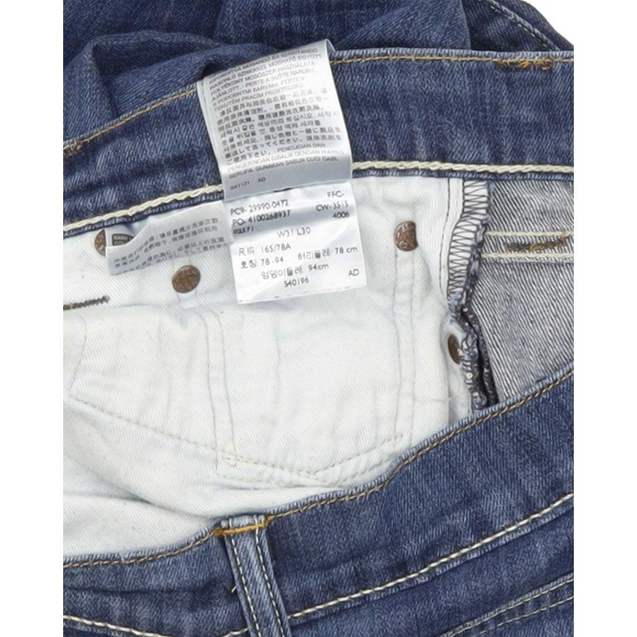 Levi's 504 Men Blue Straight Regular Stretch Jeans W31 L28