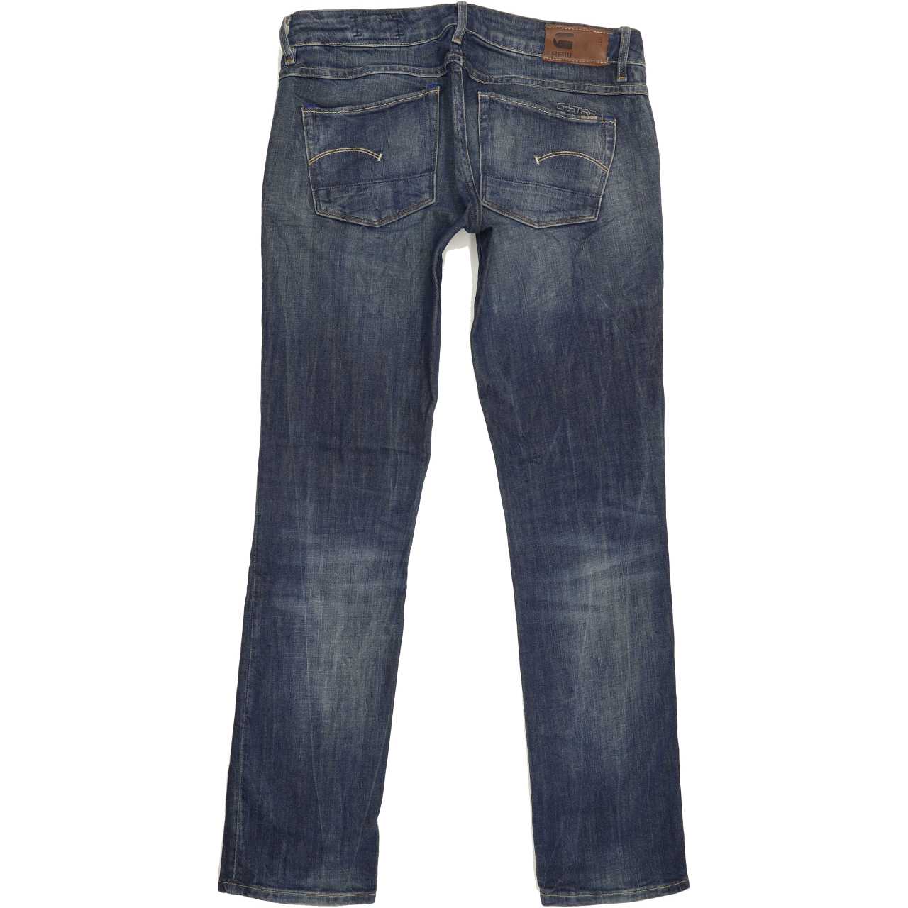 G-Star 3301 Women Blue Straight Slim Stretch Jeans W28 L32