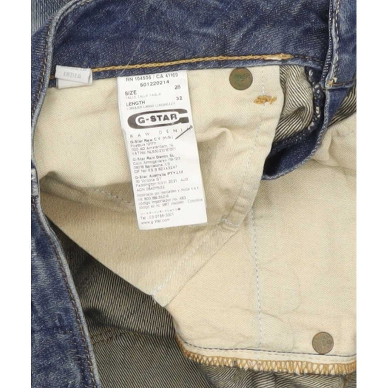 G-Star 3301 Women Blue Straight Slim Stretch Jeans W28 L32
