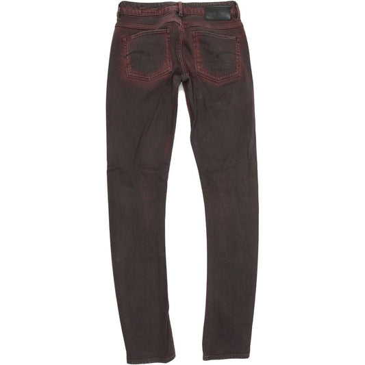 G-Star 3301 Women Purple Skinny Slim Stretch Jeans W26 L32