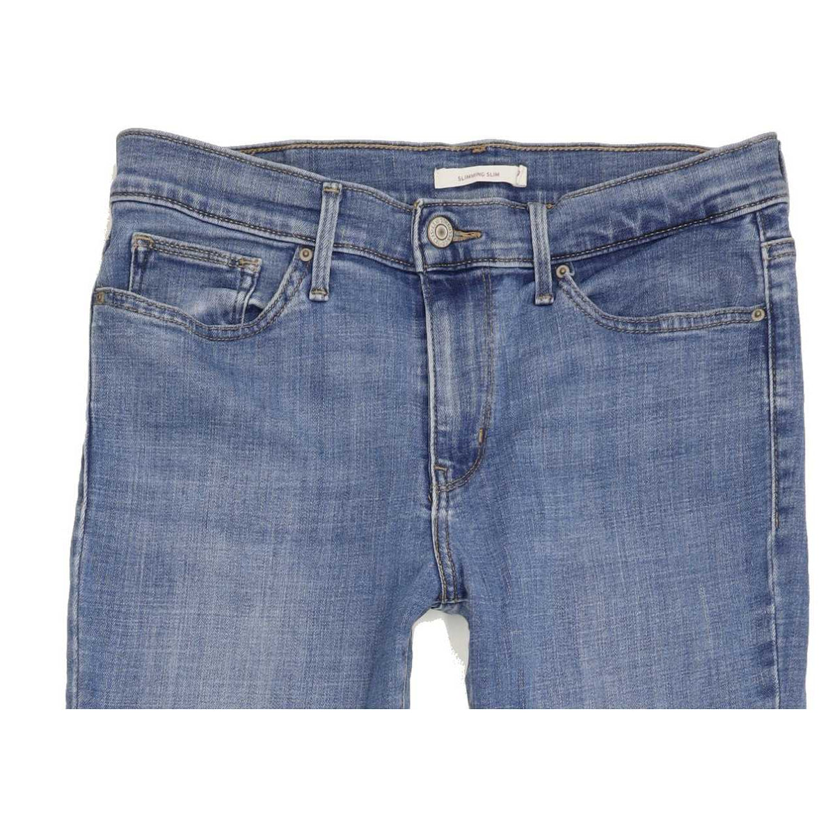 Levi's Slimming Women Blue Straight Slim Stretch Jeans W29 L31