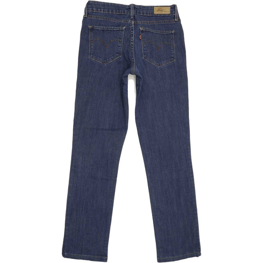 Levi's Bold Curve Women Blue Straight Slim Stretch Jeans W28 L30
