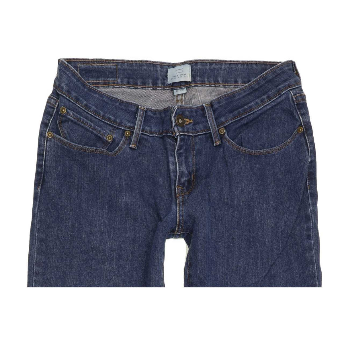Levi's Bold Curve Women Blue Straight Slim Stretch Jeans W28 L30