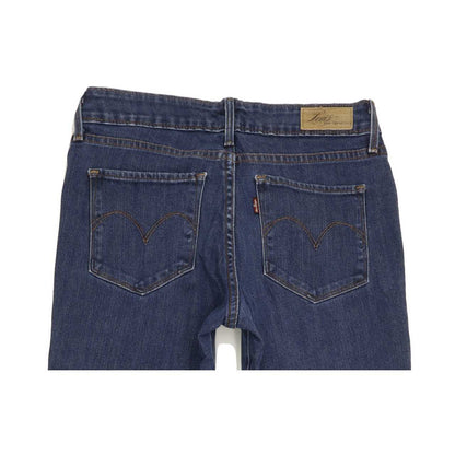 Levi's Bold Curve Women Blue Straight Slim Stretch Jeans W28 L30