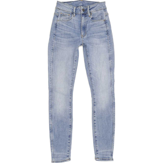 G-Star 3301 High Rise Women Blue Skinny Stretch Jeans W24 L27