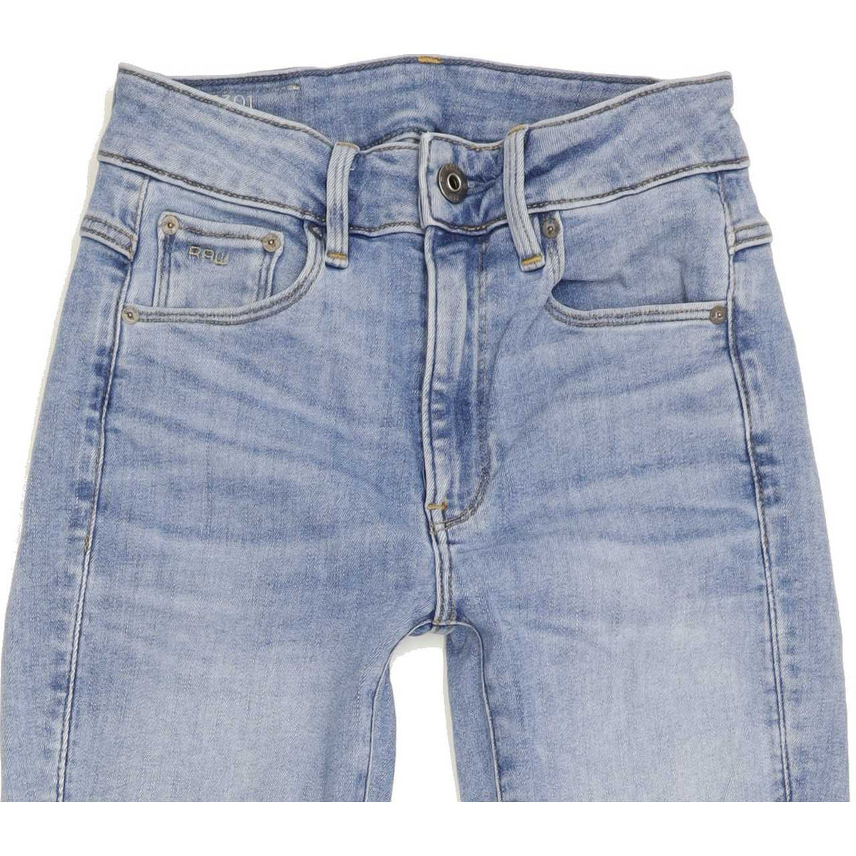 G-Star 3301 High Rise Women Blue Skinny Stretch Jeans W24 L27