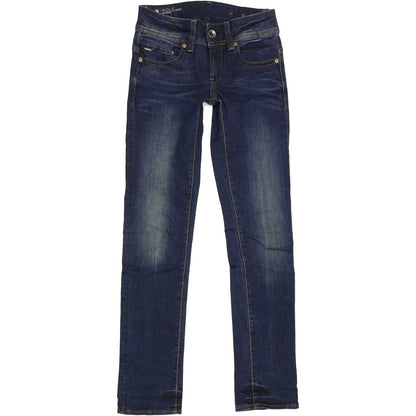 G-Star Midge Saddle Women Blue Straight Slim Stretch Jeans W24 L30