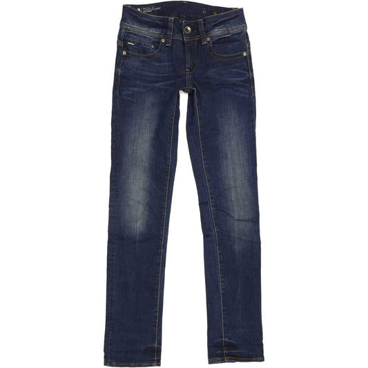 G-Star Midge Saddle Women Blue Straight Slim Stretch Jeans W24 L30