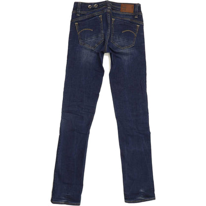 G-Star Midge Saddle Women Blue Straight Slim Stretch Jeans W24 L30