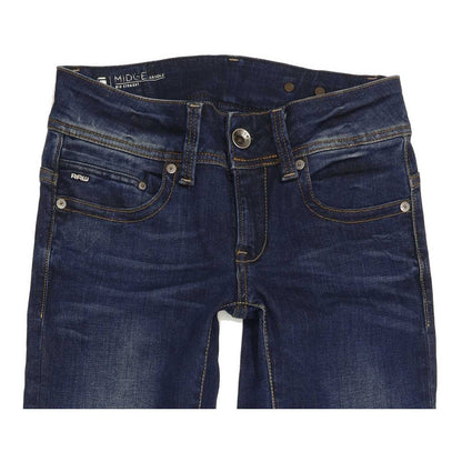 G-Star Midge Saddle Women Blue Straight Slim Stretch Jeans W24 L30