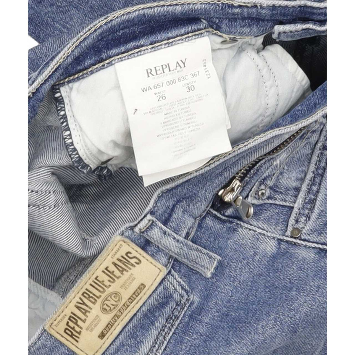 Replay Zackie Women Blue Skinny Regular Stretch Jeans W26 L30