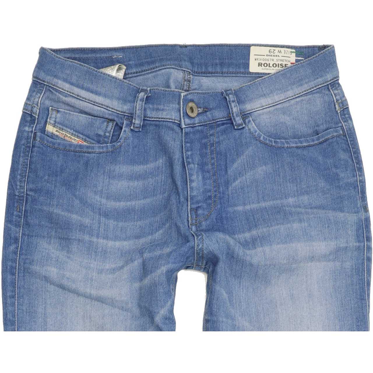 Diesel Roloise Women Blue Skinny Regular Stretch Jeans W29 L32
