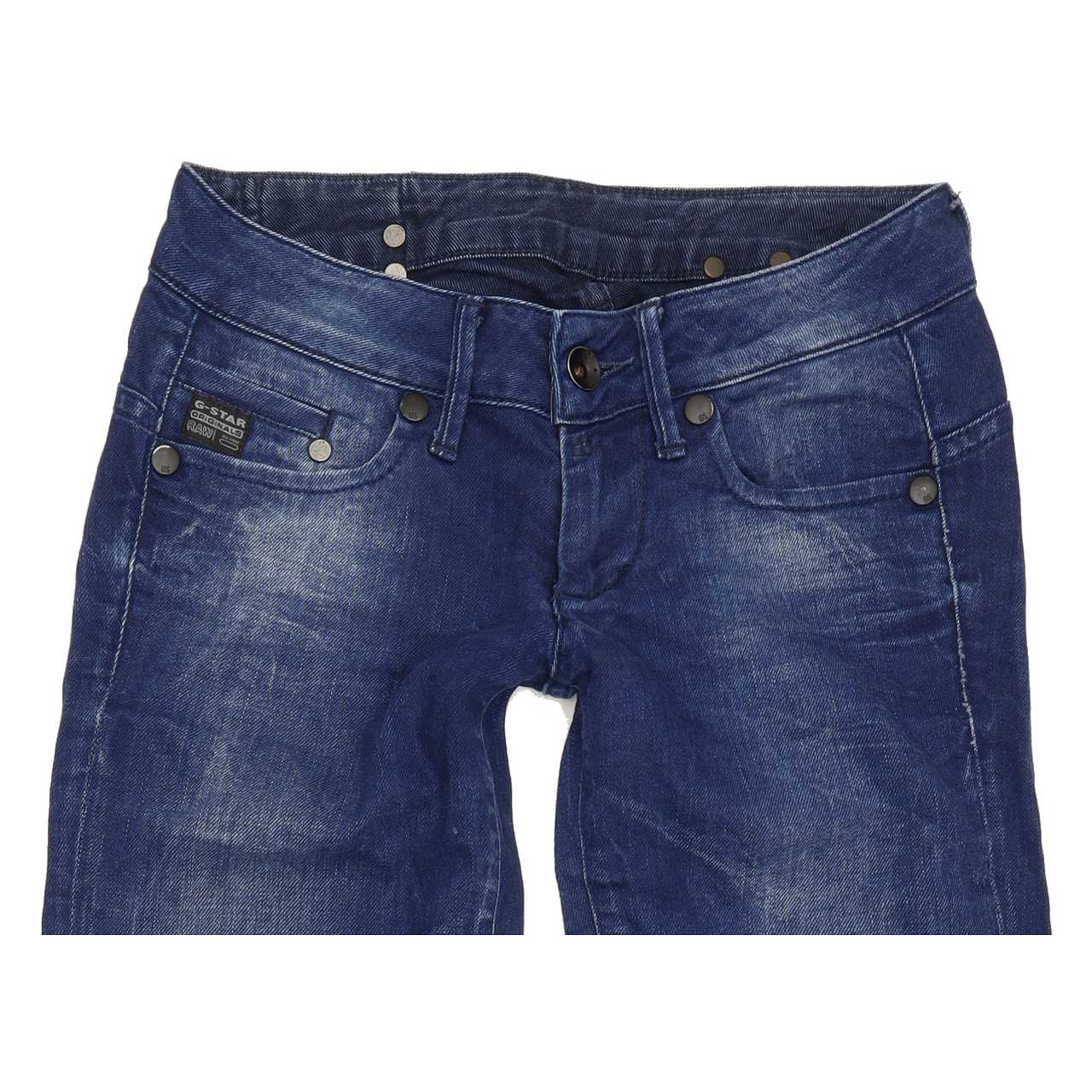 G-Star Midge Women Blue Straight Slim Stretch Jeans W25 L29