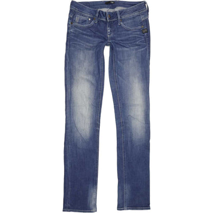 G-Star Attacc Women Blue Straight Slim Stretch Jeans W28 L34