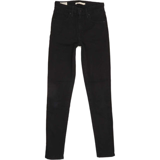 Levi's 721 High Rise Women Black Skinny Stretch Jeans W26 L30
