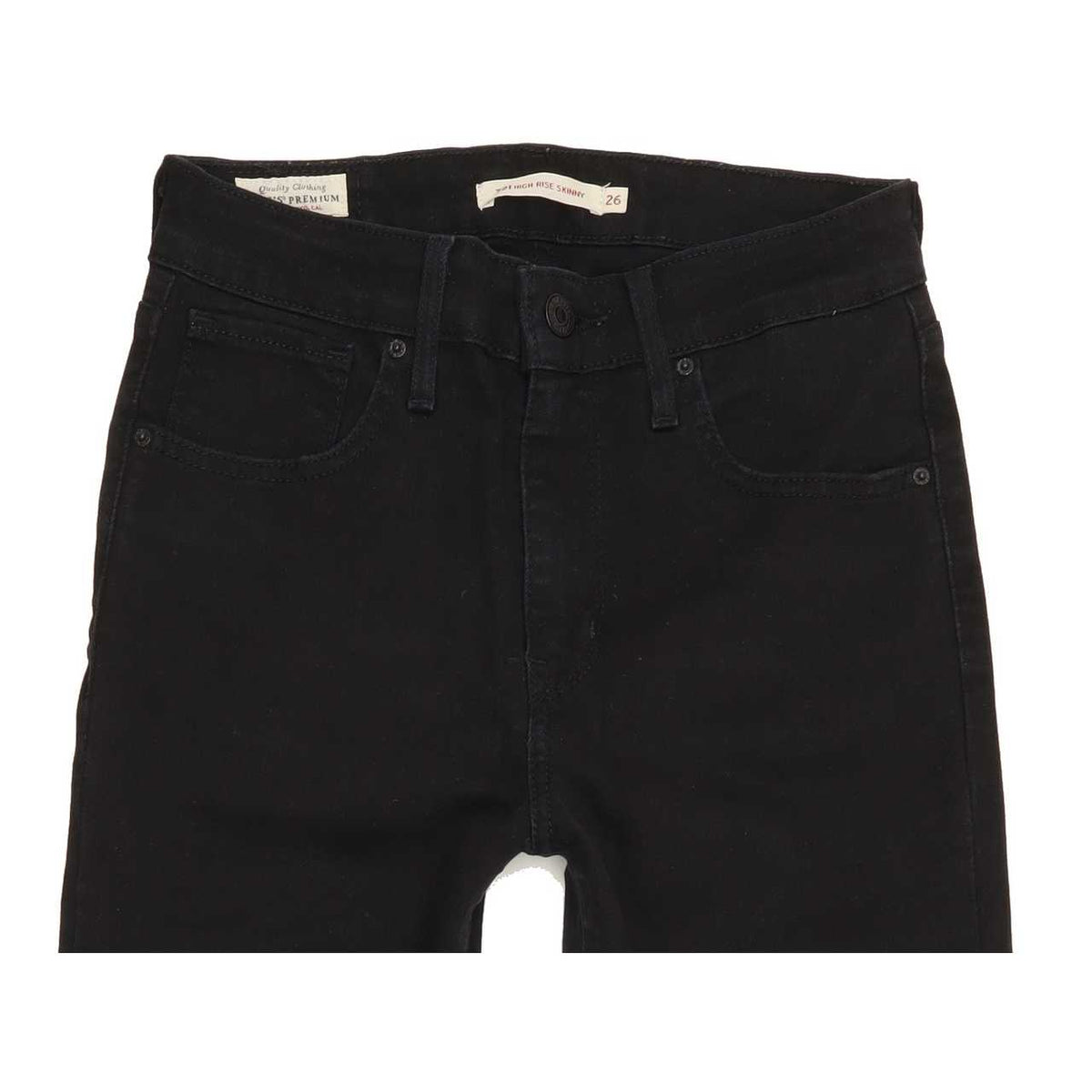 Levi's 721 High Rise Women Black Skinny Stretch Jeans W26 L30