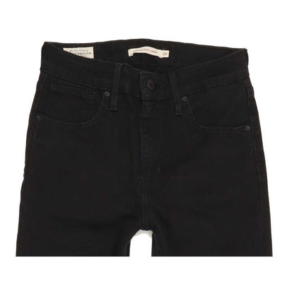 Levi's 721 High Rise Women Black Skinny Stretch Jeans W26 L30