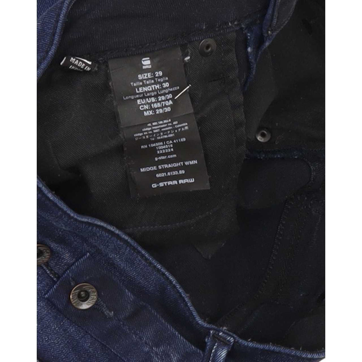 G-Star Midge Women Blue Straight Slim Stretch Jeans W29 L30