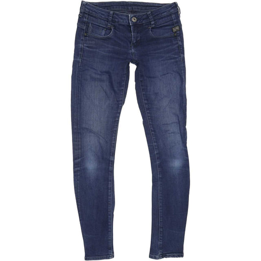 G-Star New Radar Women Blue Skinny Slim Stretch Jeans W28 L32
