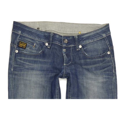 G-Star Midge Women Blue Straight Slim Stretch Jeans W30 L33