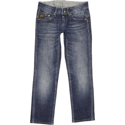 G-Star Midge Women Blue Straight Slim Stretch Jeans W25 L25