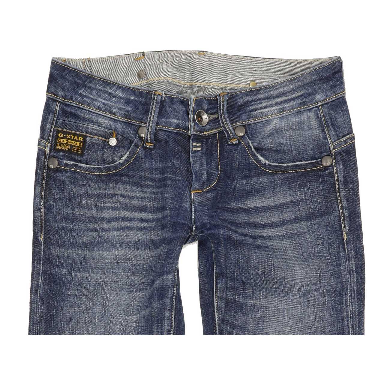 G-Star Midge Women Blue Straight Slim Stretch Jeans W25 L25