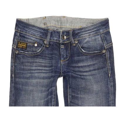 G-Star Midge Women Blue Straight Slim Stretch Jeans W25 L25