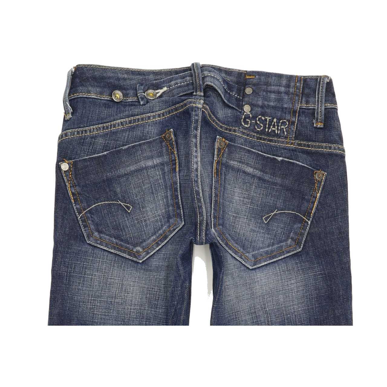 G-Star Midge Women Blue Straight Slim Stretch Jeans W25 L25