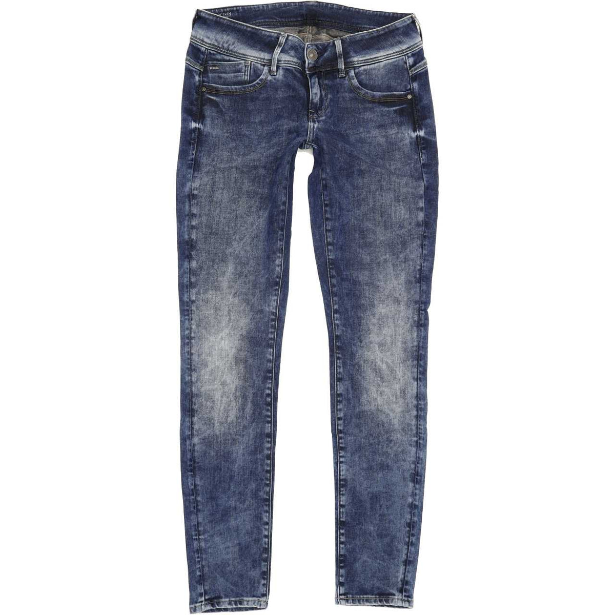 G-Star Lynn Mid Women Blue Skinny Slim Stretch Jeans W27 L32