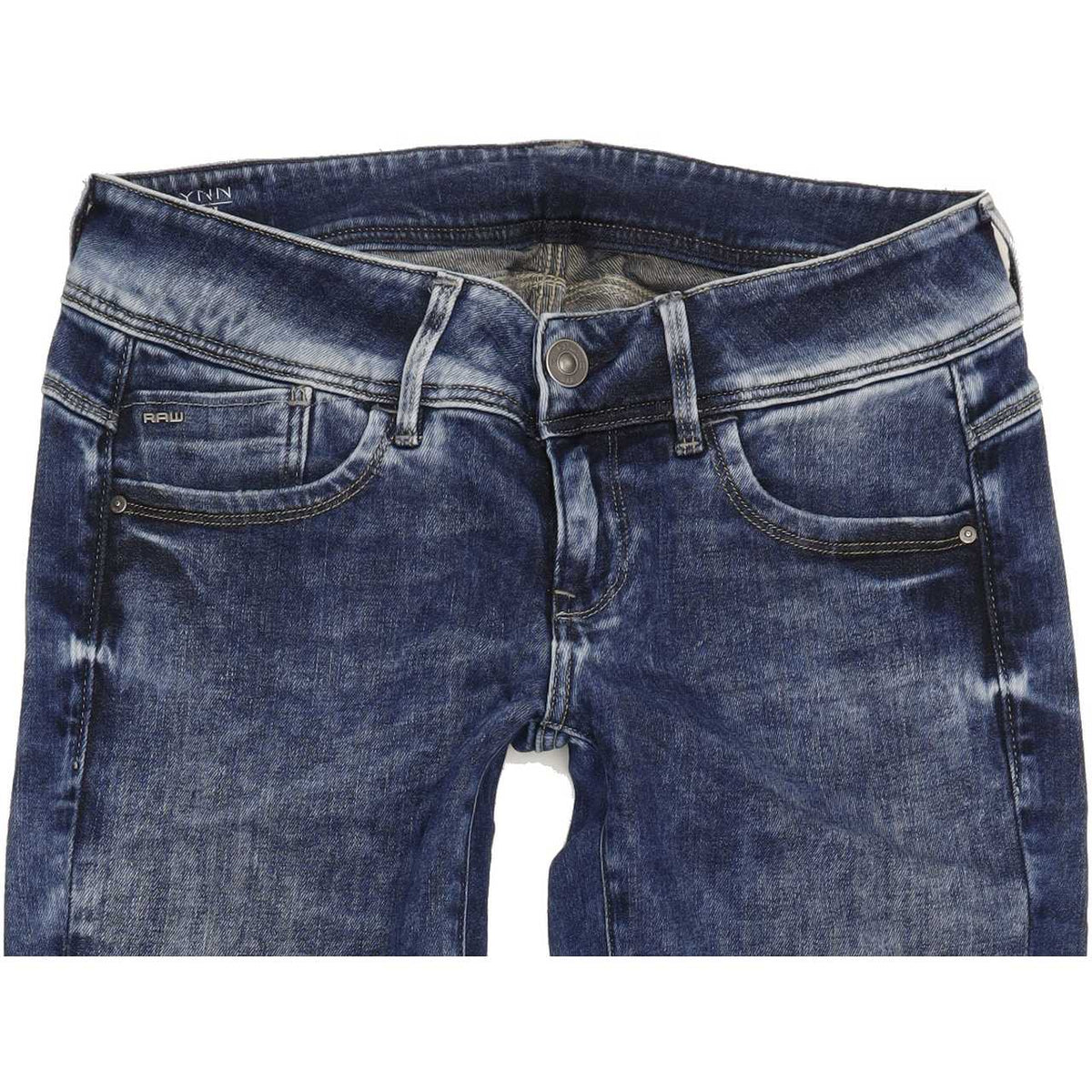 G-Star Lynn Mid Women Blue Skinny Slim Stretch Jeans W27 L32