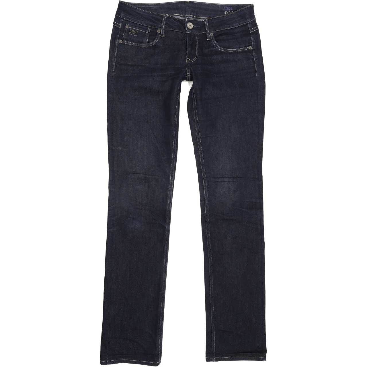 G-Star 3301 Women Blue Straight Slim Jeans W28 L32