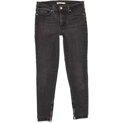 Levi's 611 Shaping Women Charcoal Skinny Regular Capri Stretch Jeans W26 L26