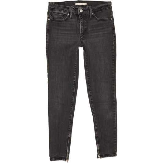 Levi's 611 Shaping Women Charcoal Skinny Regular Capri Stretch Jeans W26 L26