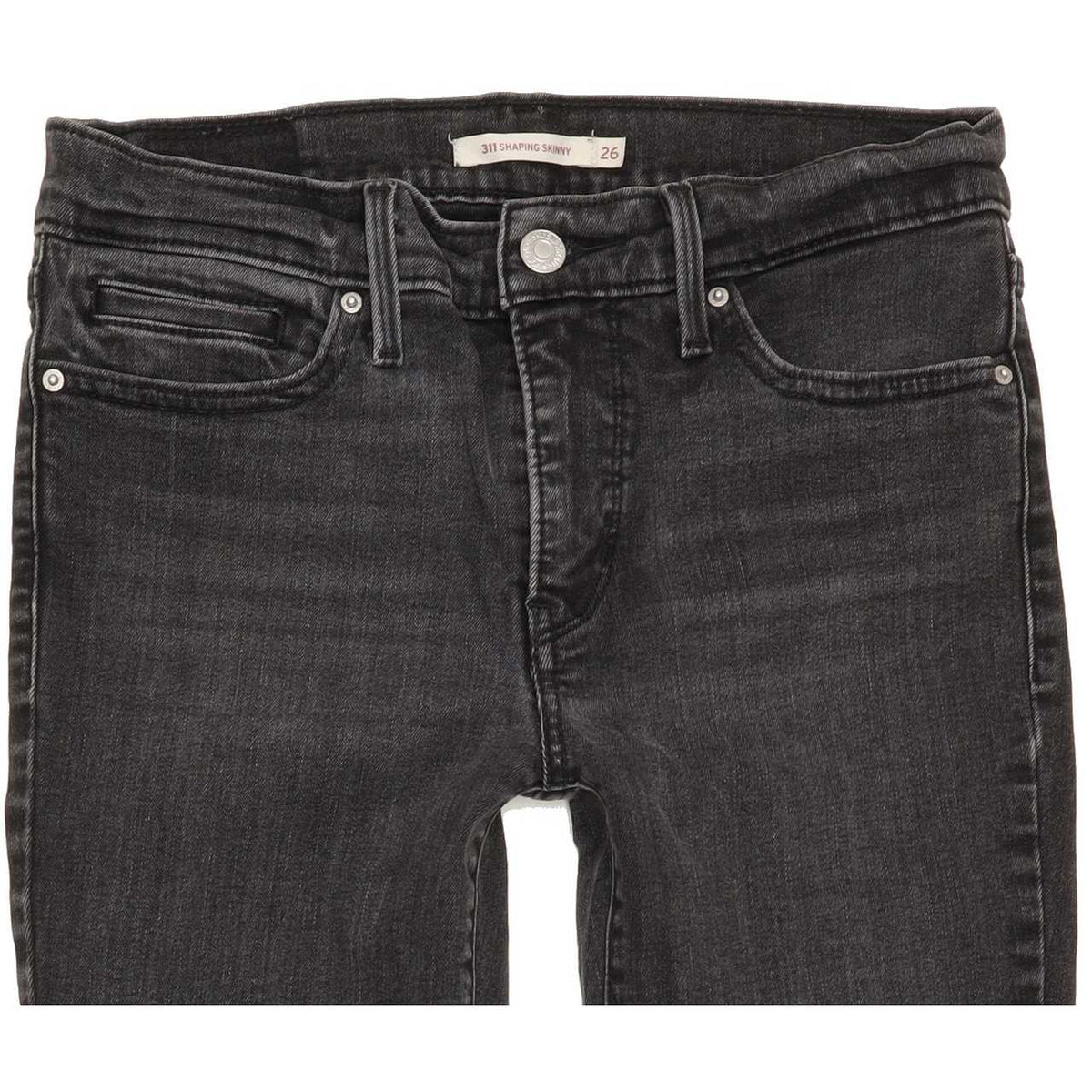 Levi's 611 Shaping Women Charcoal Skinny Regular Capri Stretch Jeans W26 L26