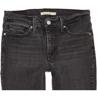 Levi's 611 Shaping Women Charcoal Skinny Regular Capri Stretch Jeans W26 L26