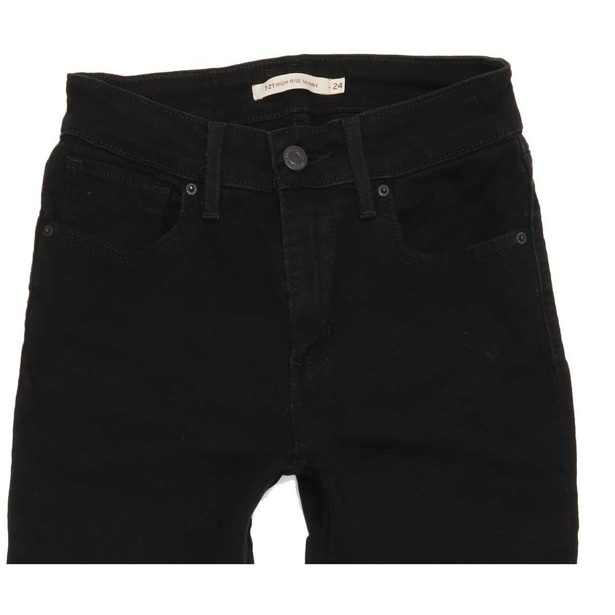 Levi's 721 High Rise Women Black Skinny Stretch Jeans W24 L32