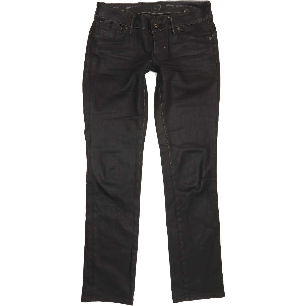 G-Star Women Black Straight Slim Jeans W28 L31