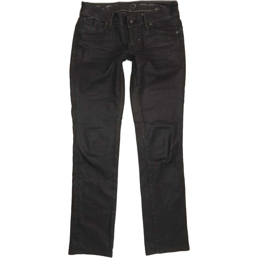 G-Star Women Black Straight Slim Jeans W28 L31