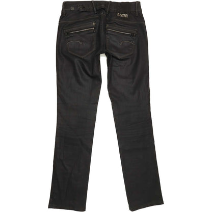 G-Star Women Black Straight Slim Jeans W28 L31