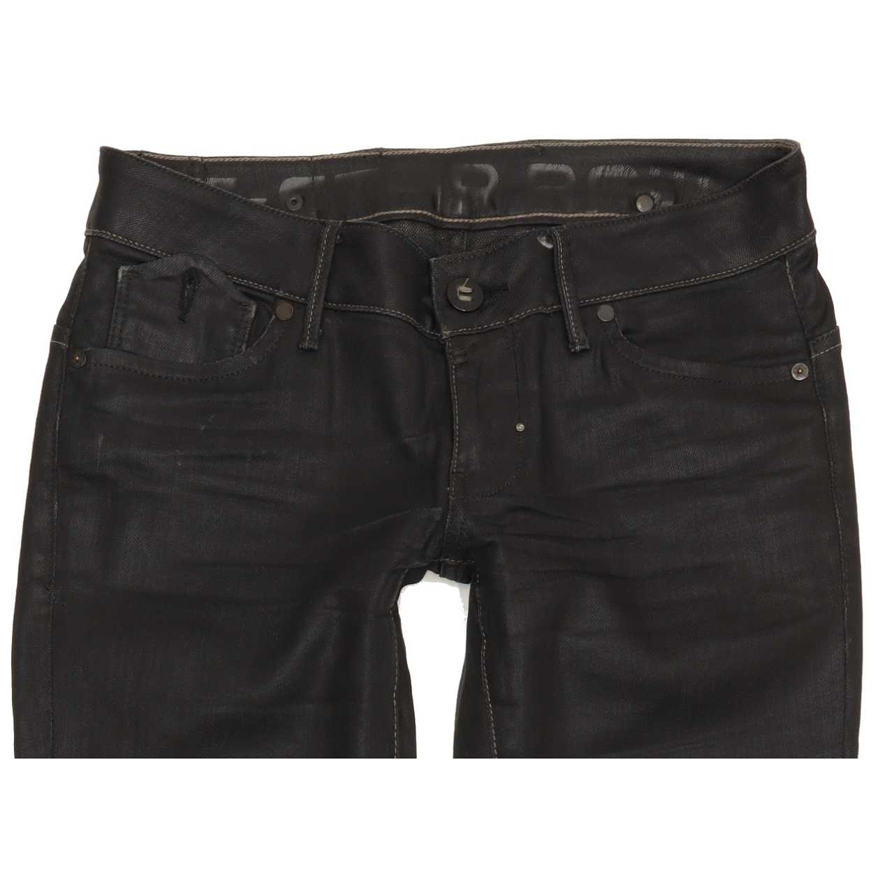 G-Star Women Black Straight Slim Jeans W28 L31