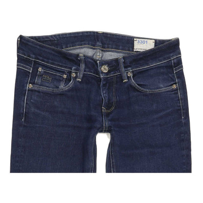 G-Star 3301 Women Blue Straight Slim Jeans W29 L26