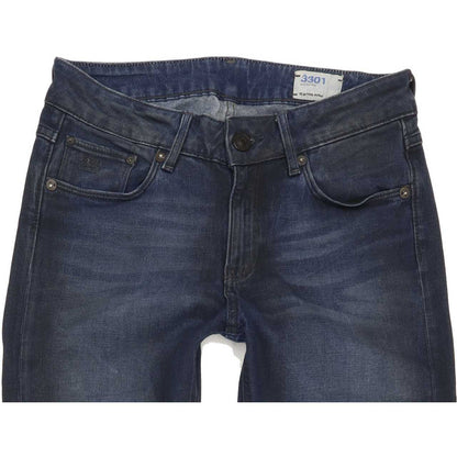 G-Star 3301 Contour Women Blue Skinny Regular Stretch Jeans W29 L33