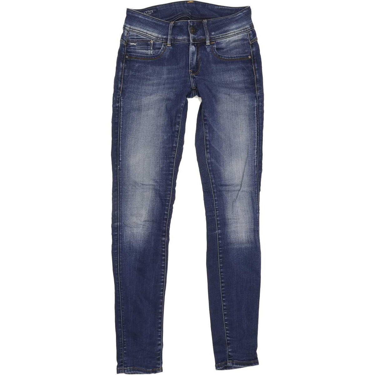 G-Star Lynn Mid Women Blue Skinny Slim Stretch Jeans W27 L32