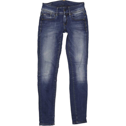 G-Star Lynn Mid Women Blue Skinny Slim Stretch Jeans W27 L32