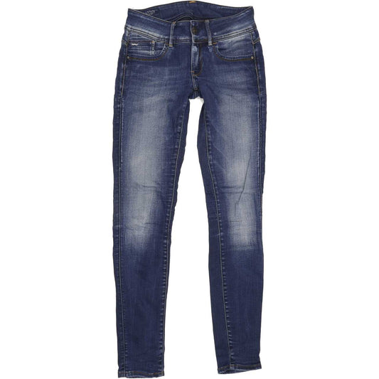 G-Star Lynn Mid Women Blue Skinny Slim Stretch Jeans W27 L32